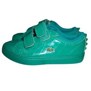 Lacoste Kids Straightset 119 4 Green Crocodile Sneakers – Size 10 (US)